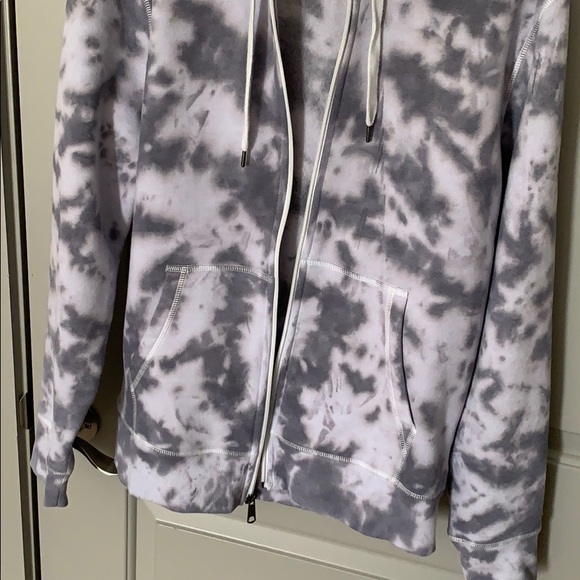 NAVY/GREY TIE-DYE ZIPPER JACKET IN MEDIUM - Picture 5 of 6